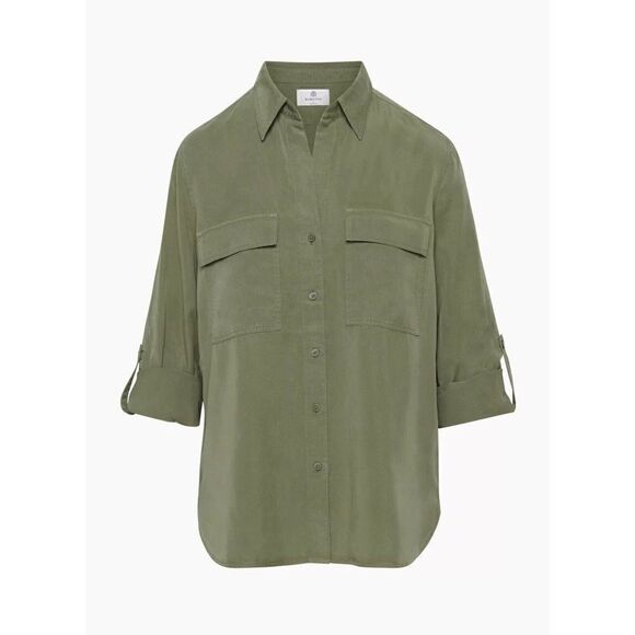 ARITZIA BABATON Utility Poplin Shirt, Size XS - Picture 3 of 13